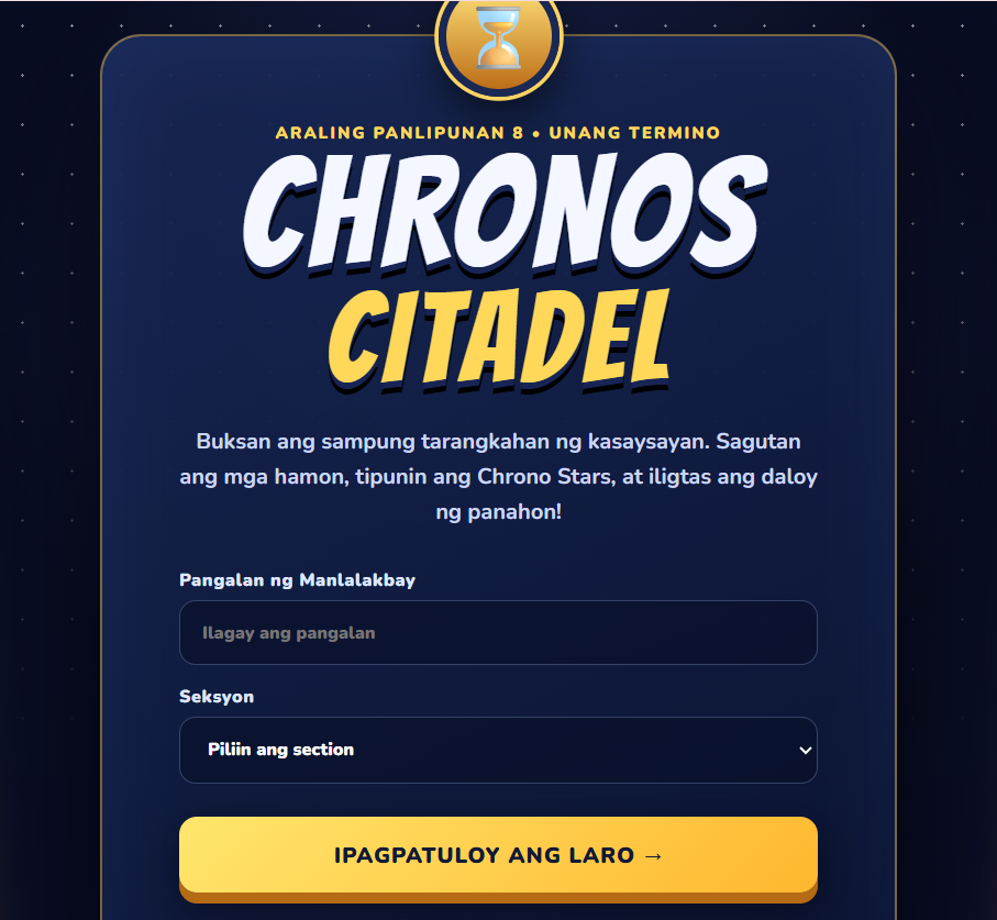 Chronos Citadel educational game